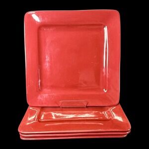JC Penney Home Collection TABASCO RED Square Dinner Plate